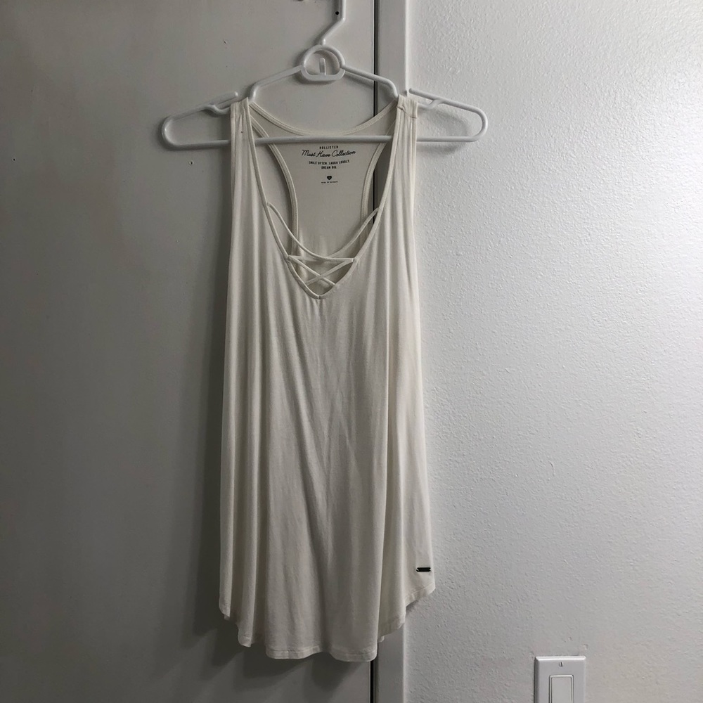 Women’s Hollister white tank top